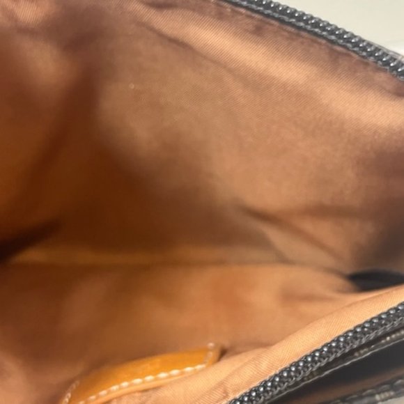 Giani Bernini Brown Block Signature Zip Wallet Clutch Small Purse 7.5"x5.25" - Picture 7 of 14